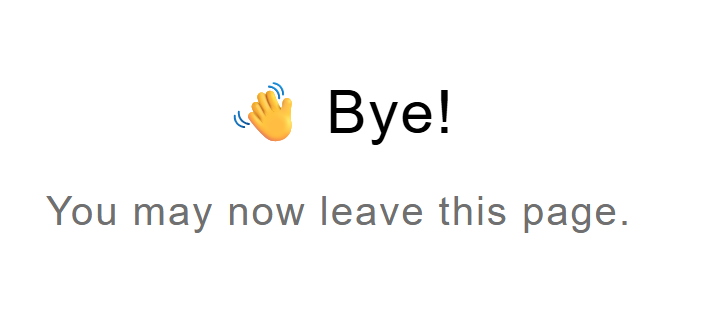 Bye page at the end of scorm